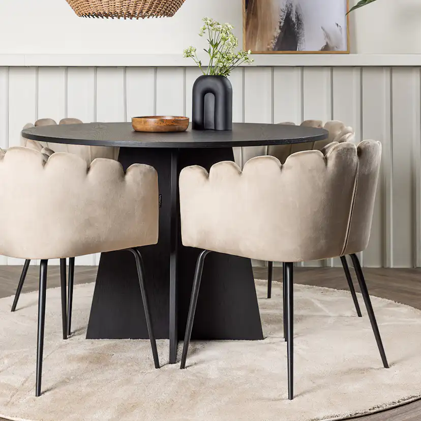 Matgrupp Venture Home Bootcut Ø110 cm med 4 Limhamn Stolar