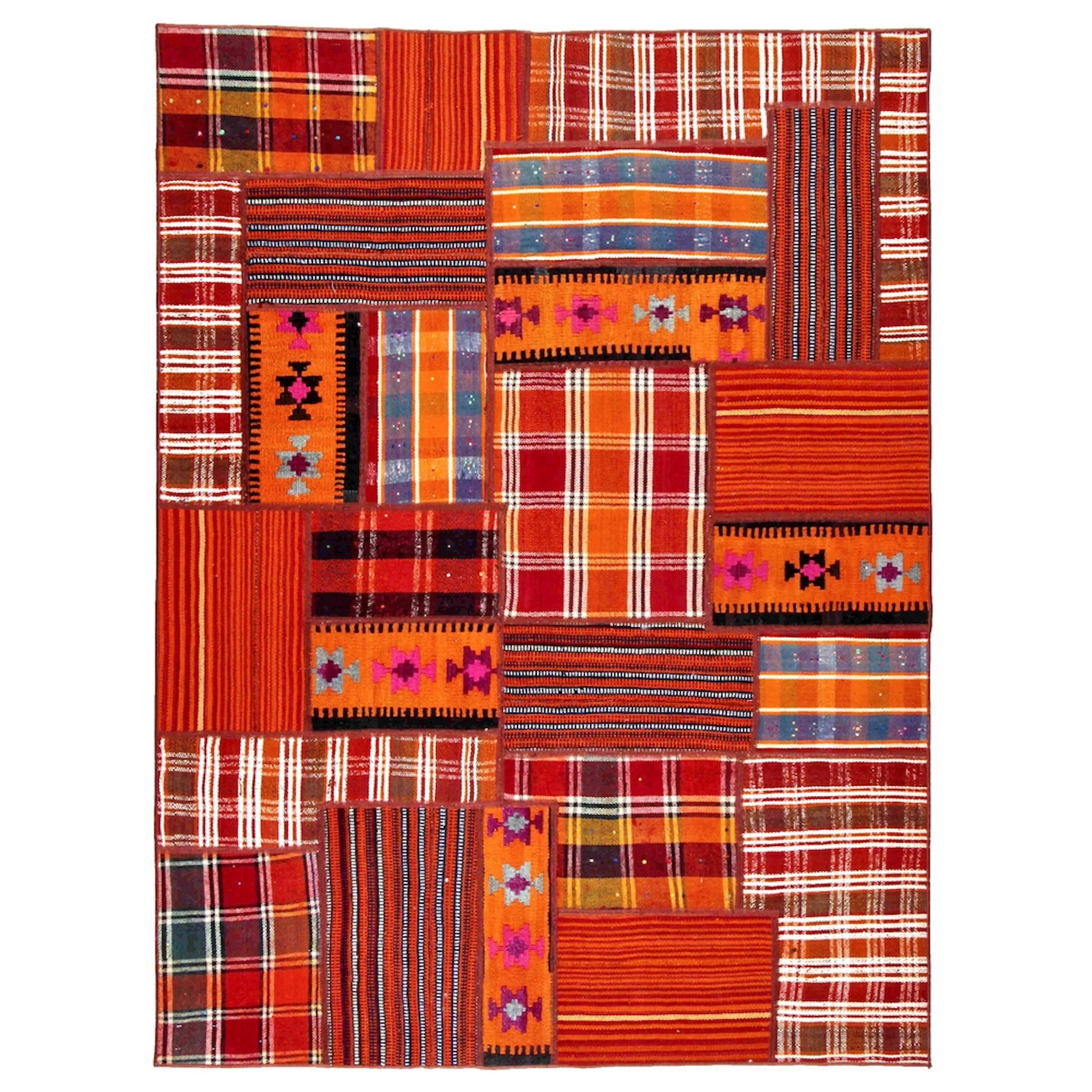 Persisk Patchworkmatta Arkiio 752103 Kelim Flerfärgad 153x206