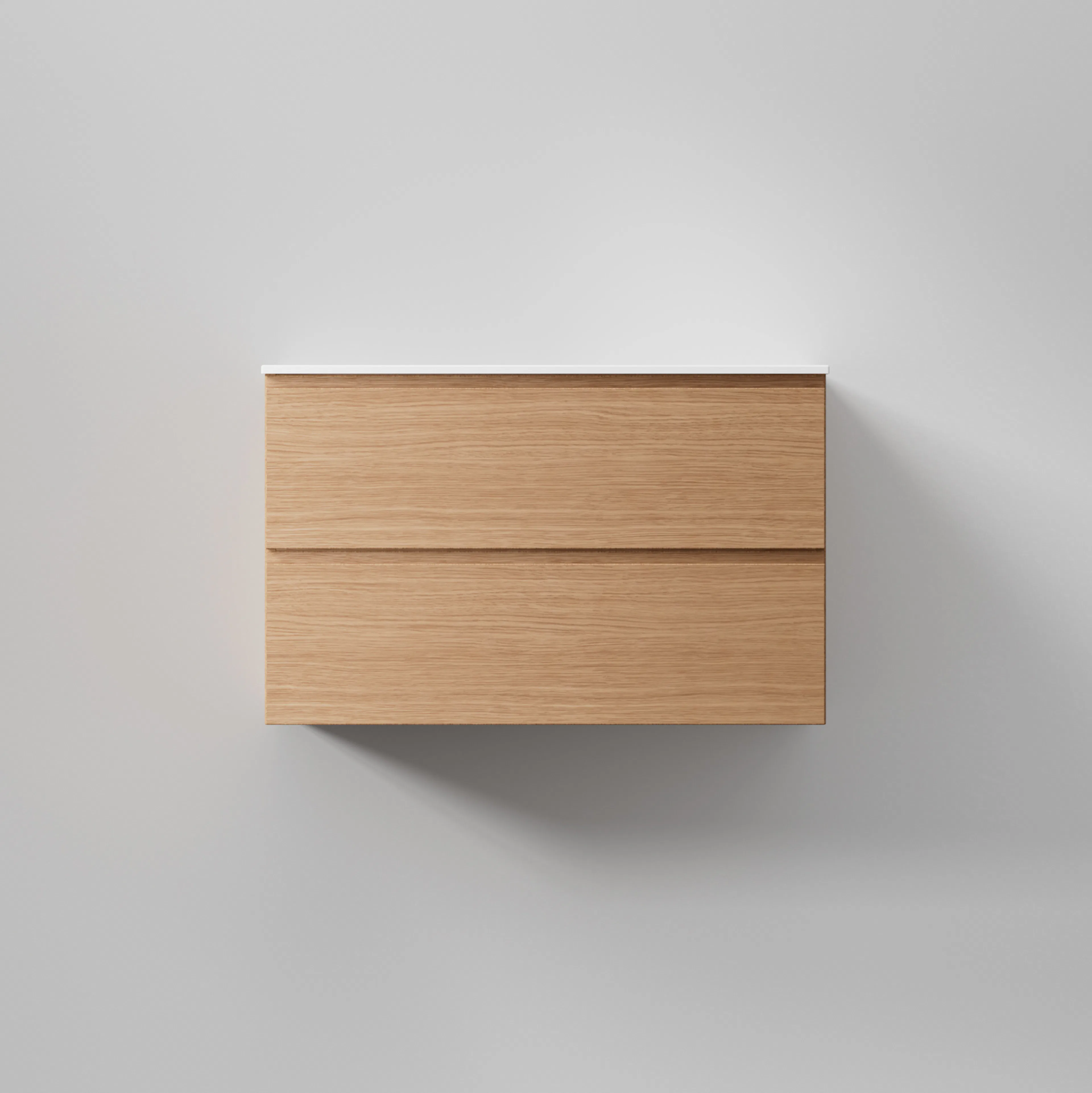 Kommod Core Grip 80 Natural Oak, 2 Lådor Natural Oak, 800x454x500 mm