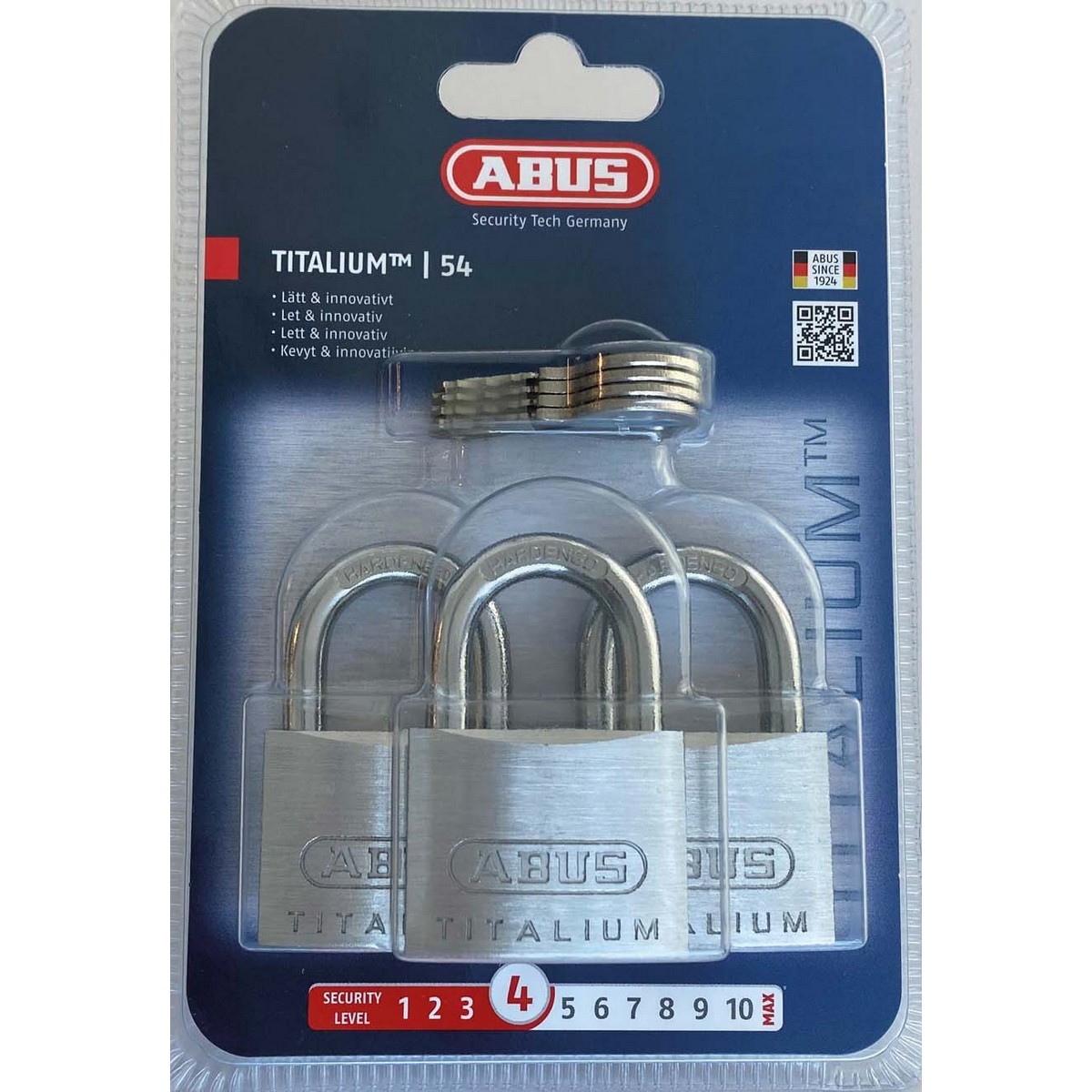 Hänglås Abus 54Ti/40 3 st Ll Tital