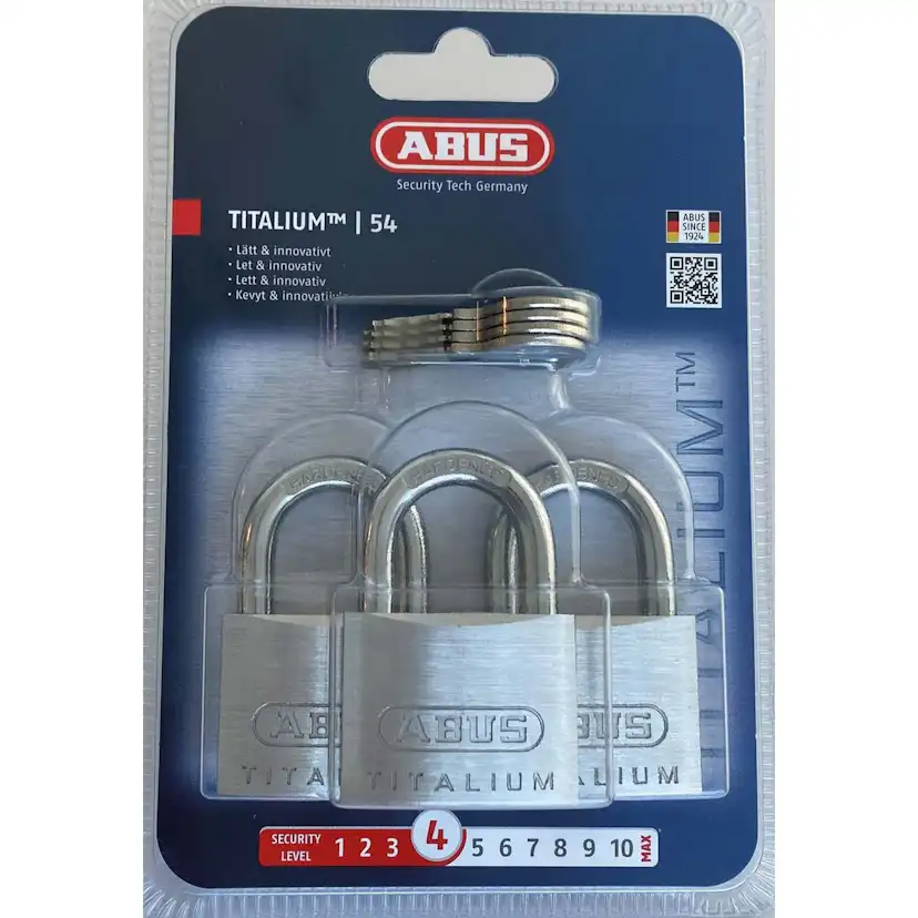 Hänglås Abus 54Ti/40 3 st Ll Tital