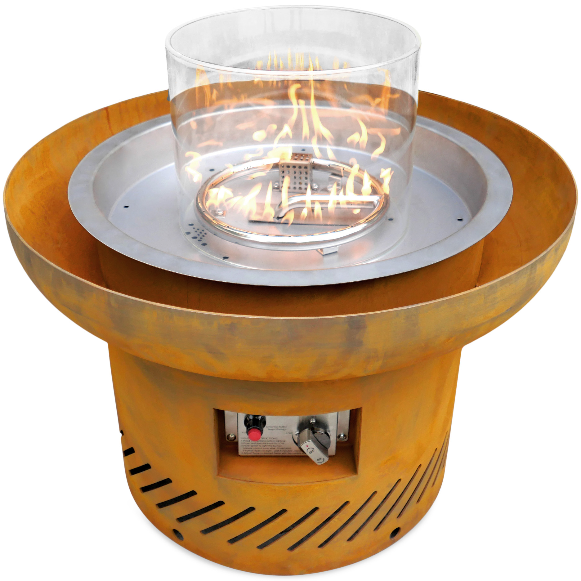 Eldstad Lyfco Cortenstål Gasoldriven Dorotea