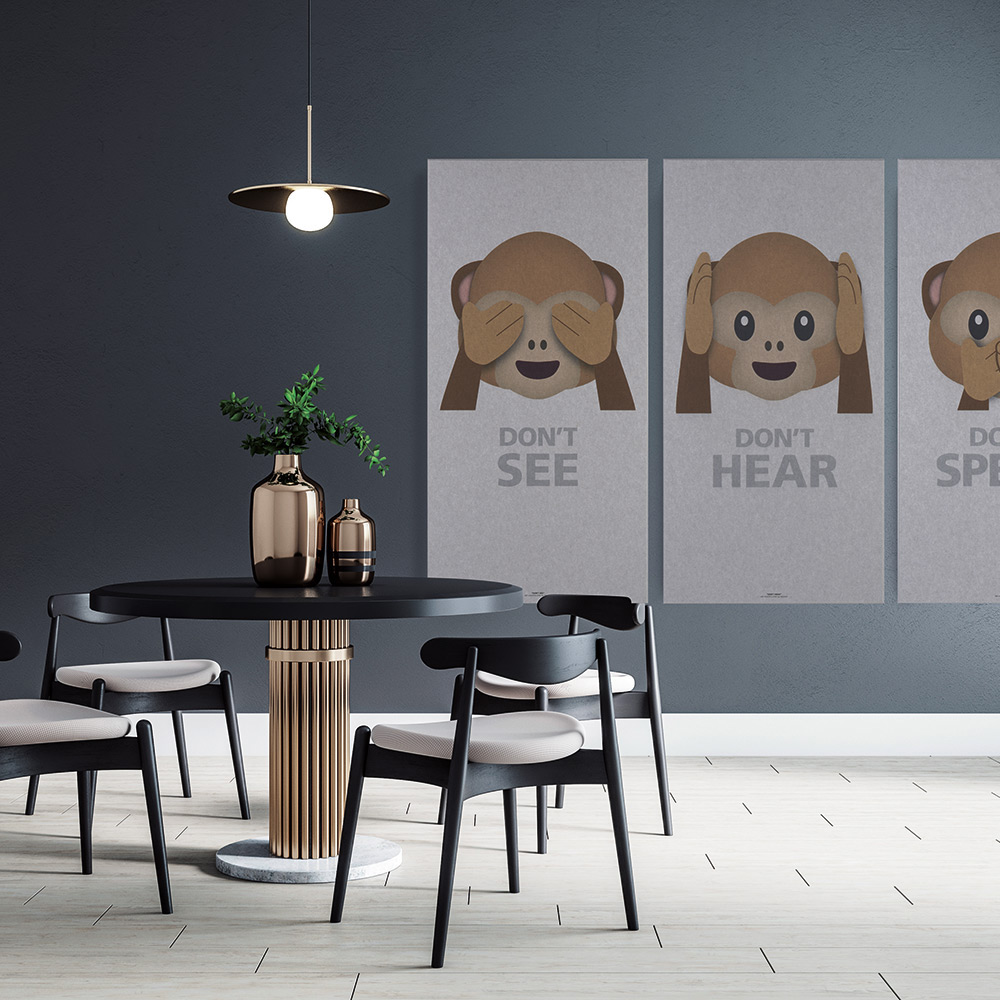 Akustiktavla Fibrotech Art-Acoustic  Abe 1200x600 mm Vit