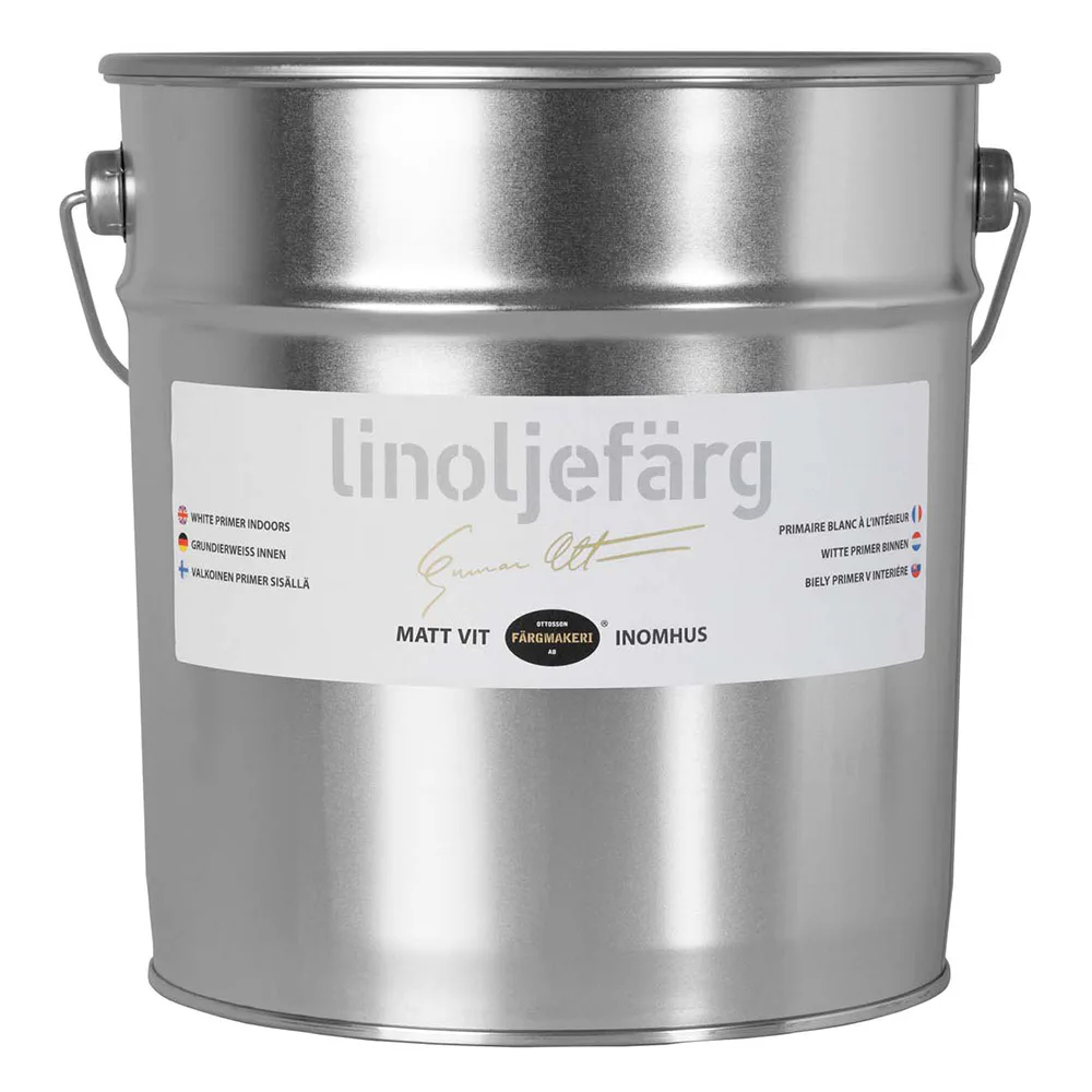 LINOLJEFÄRG MATT VIT 5L Burk storlek: 5 Liter