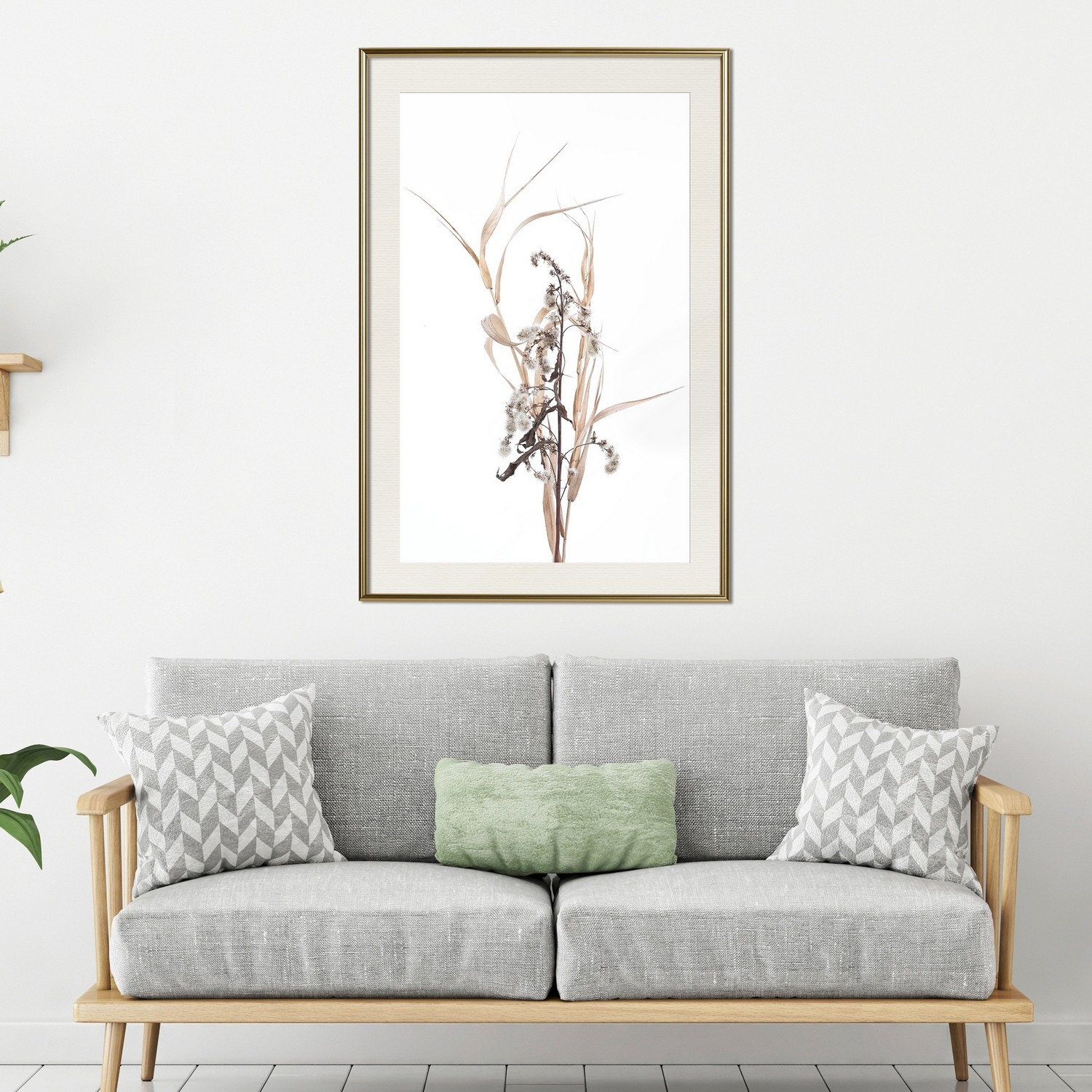 Affisch - Composition of Herbs [Poster] 20x30 Guld ram med passepartout, 20x30 cm