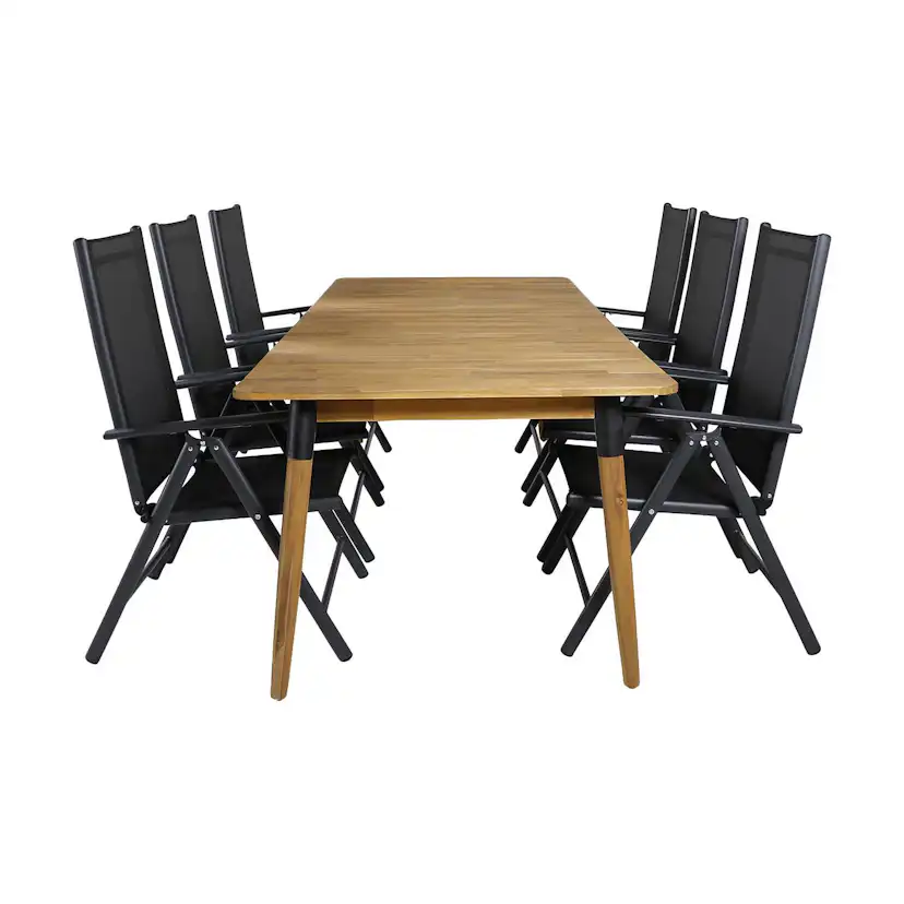 Matgrupp Venture Home Julian Matgrupp Utomhus 210cm med 6 Break Positionsstolar