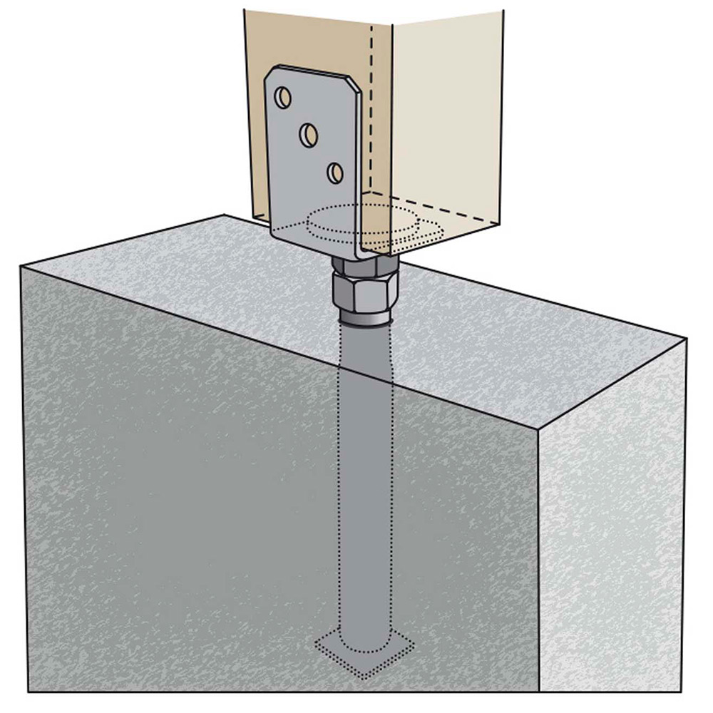 Stolphållare FAST PSLA 70x60 mm