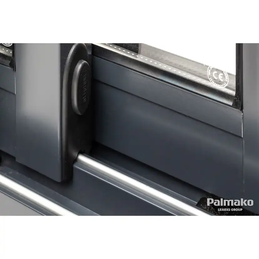 Ines 11,1 m2 Slide Plus GYDIP Impregnerad Grå med Slide Pro 2-lagers glas