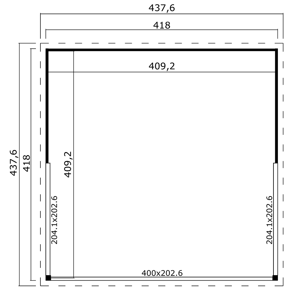 Fristående Uterum Landskap Stråla 17,5 kvm