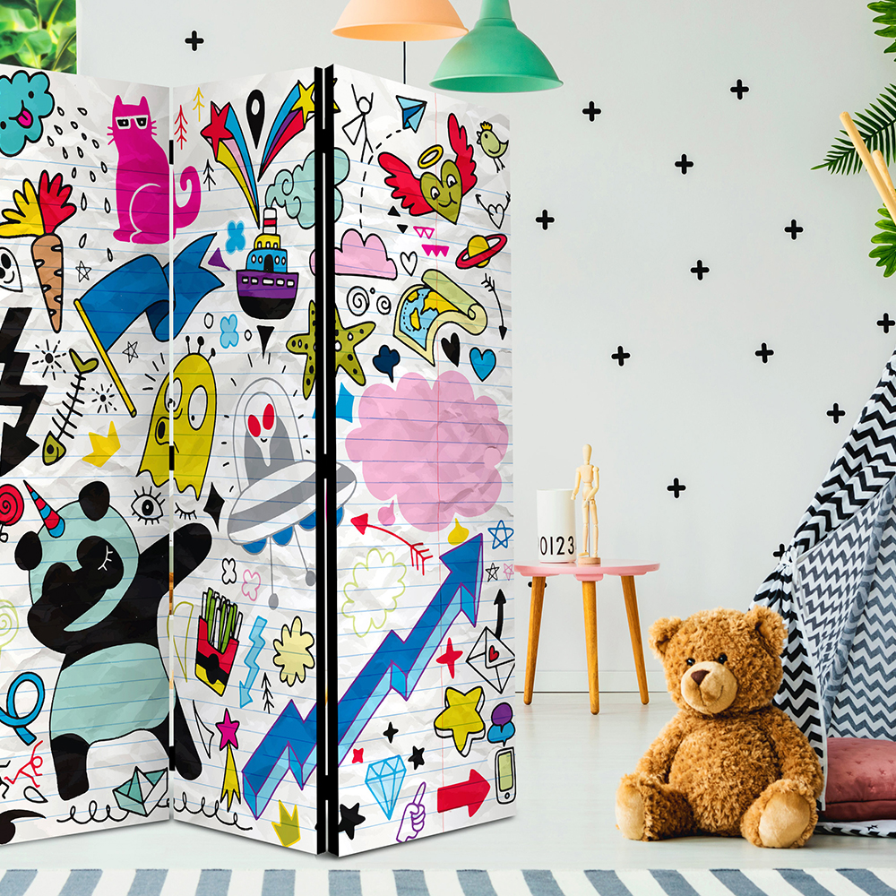 Rumsavdelare Arkiio Energetic Panda 135x172 cm