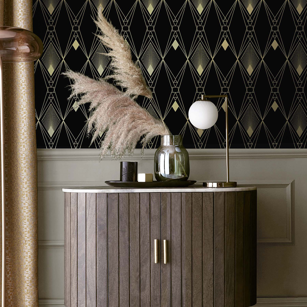 Tapet NEXT Deco Geometric Black