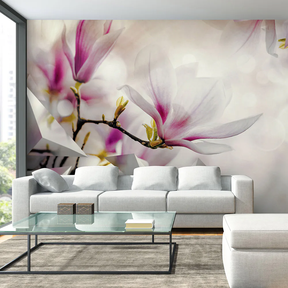 Självhäftande fototapet - Subtle Magnolias - Third Variant 9 Storlek: 98x70 cm