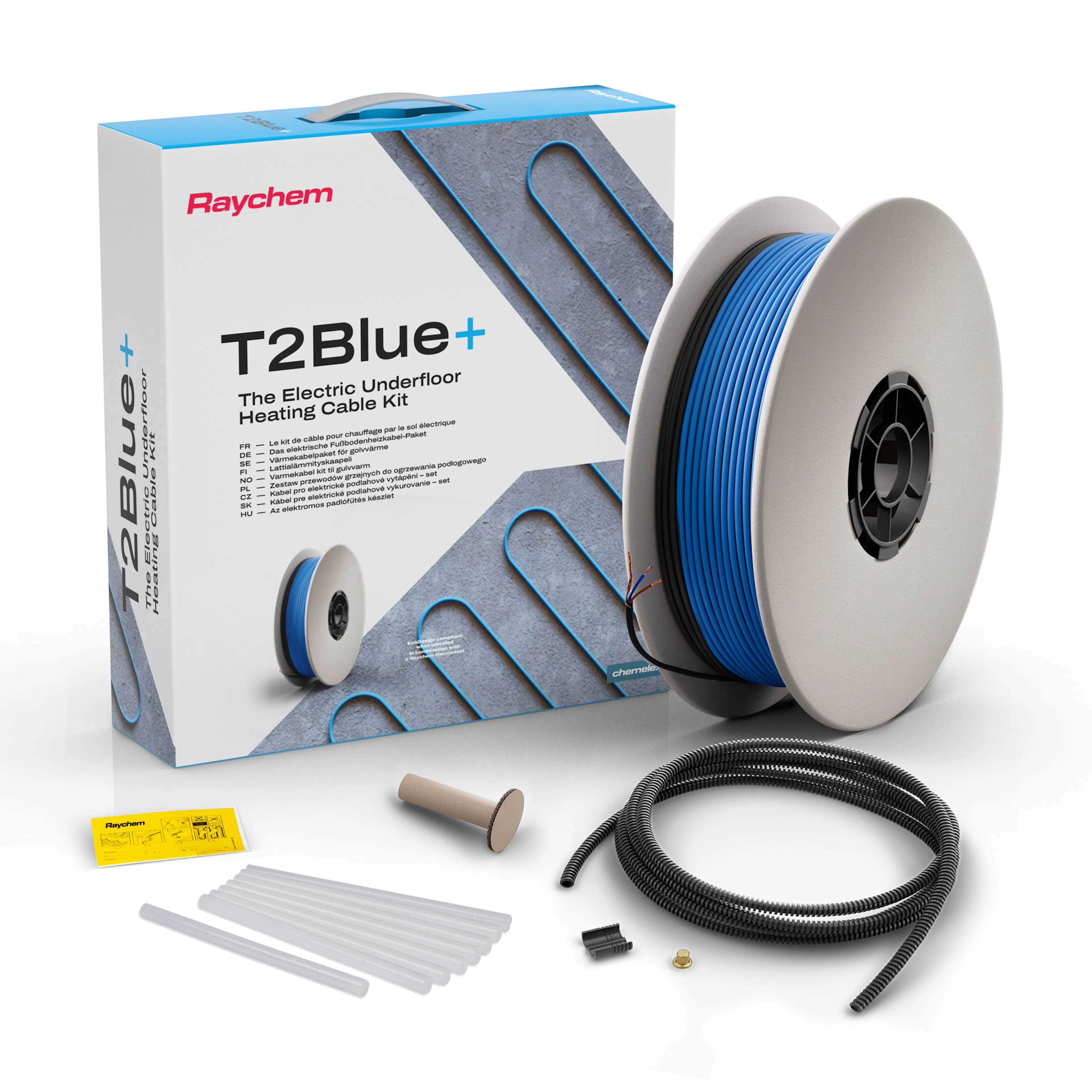 Golvvärmekabel Raychem T2Blå+7 utan Termostat