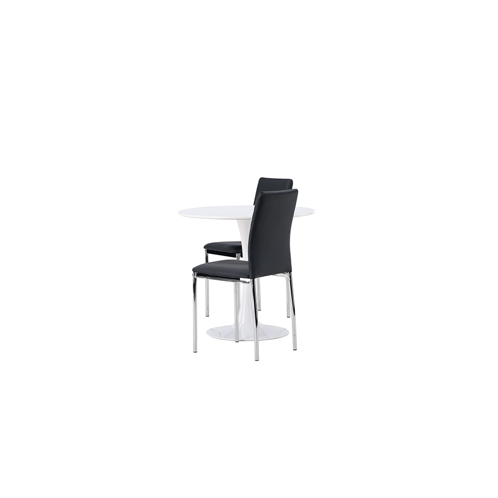 Matgrupp Venture Home Hamden Ø80 cm med 2 st Lily stolar