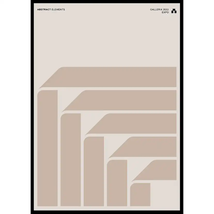 Poster Gallerix Abstract Elements No4