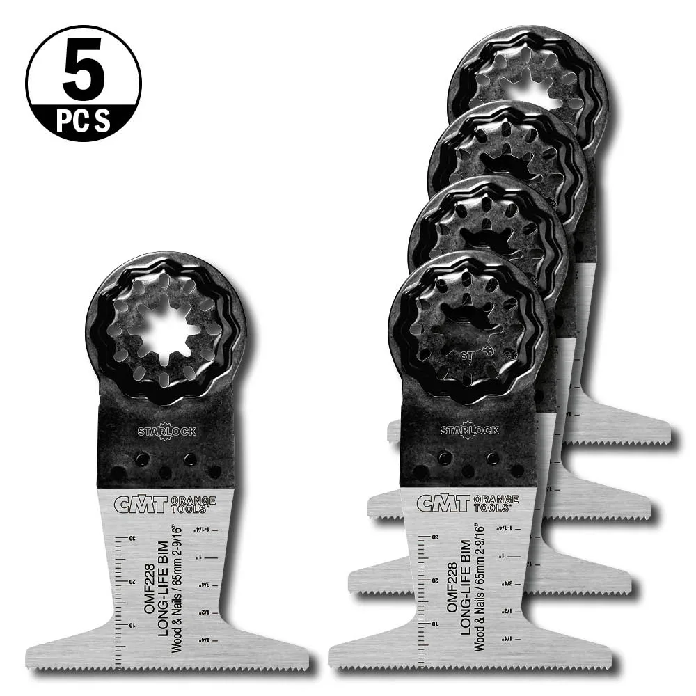 Starlock CMT Orange Tools 65x50mm BIM Trä/metall 5 st