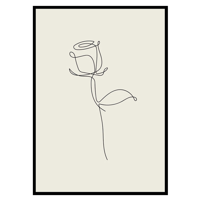 Poster Gallerix Line Art Rose