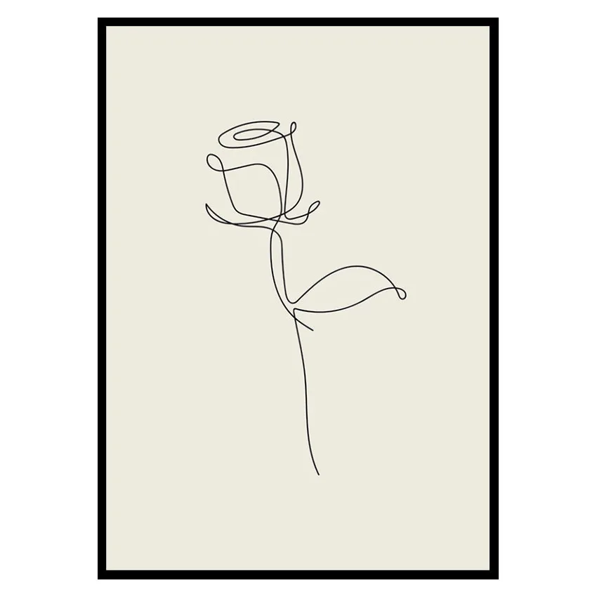 Poster Gallerix Line Art Rose