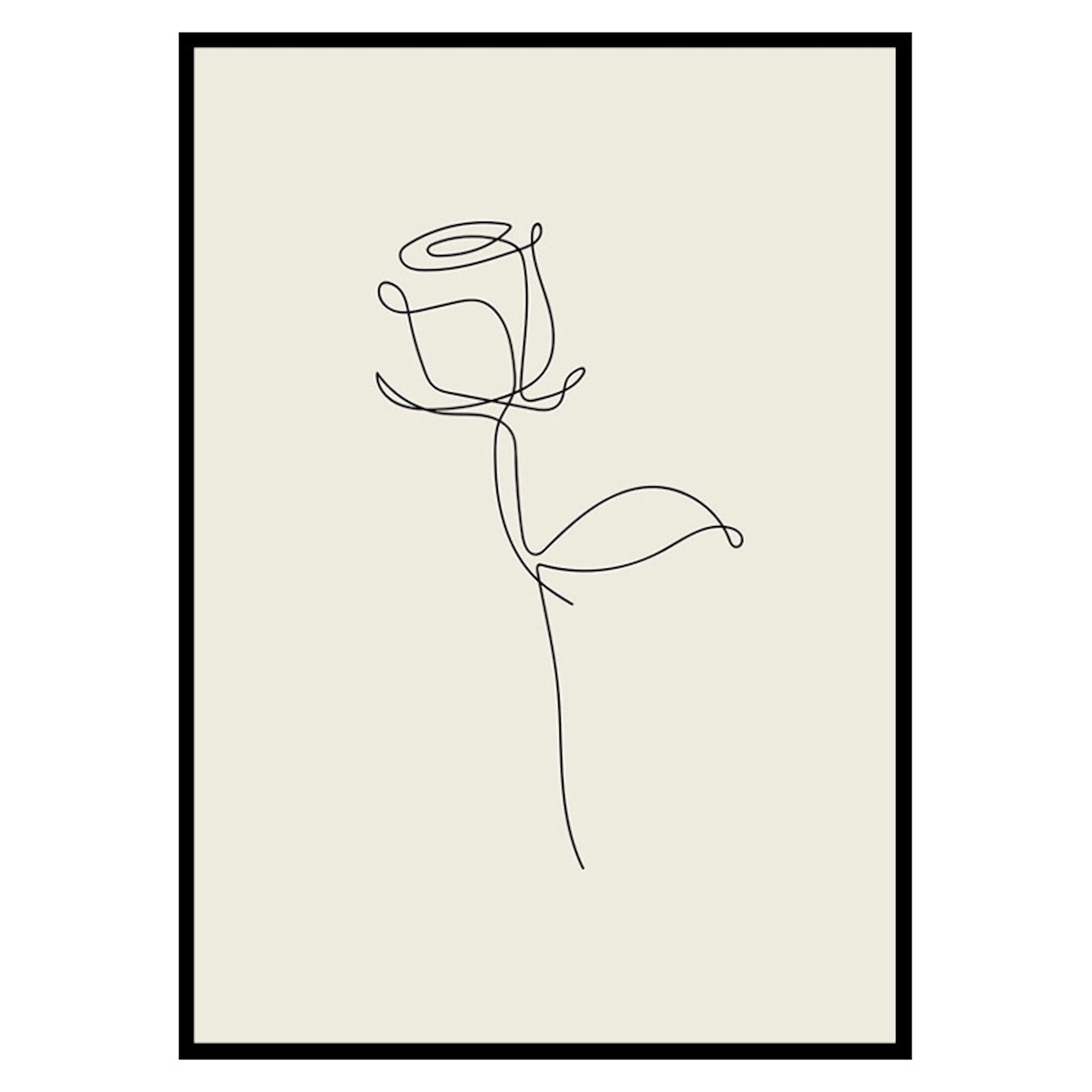 Poster Gallerix Line Art Rose