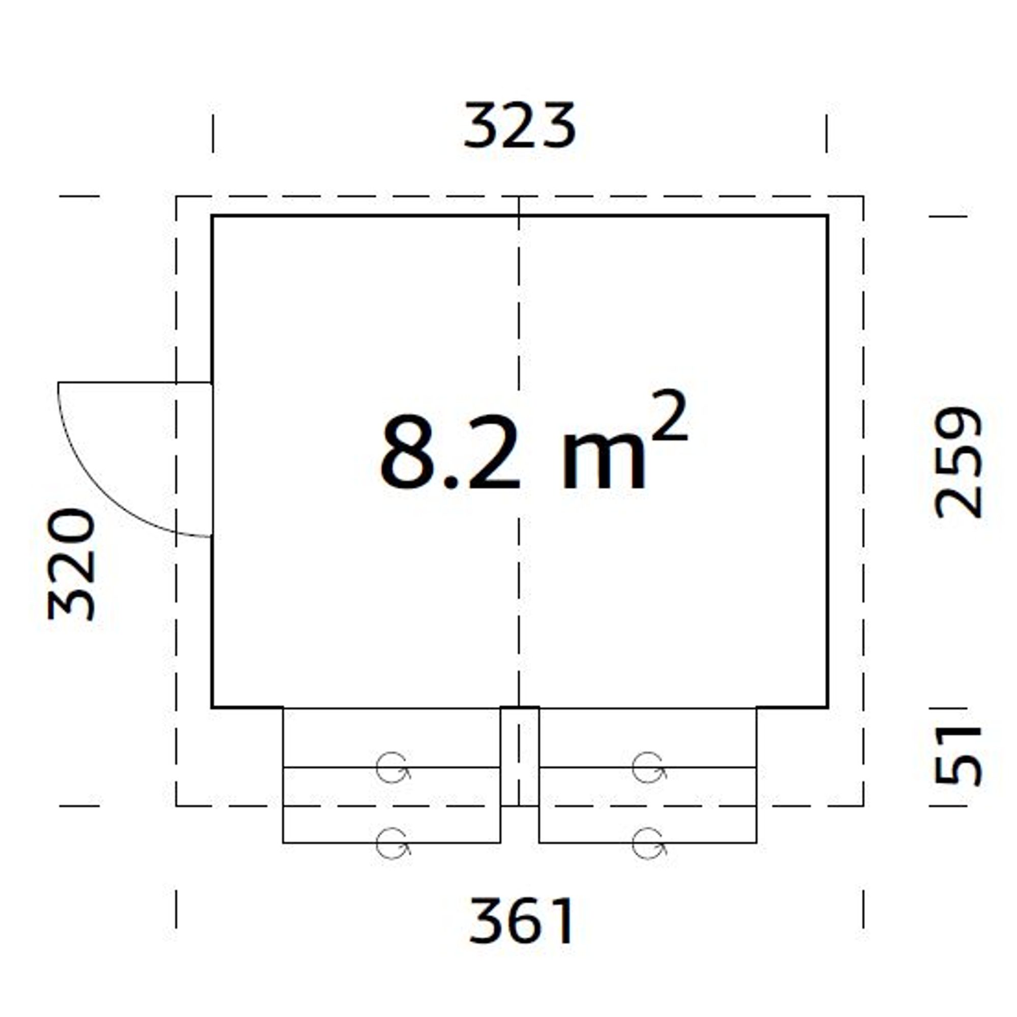 Kiosk Palmako Stella 8,4 m2