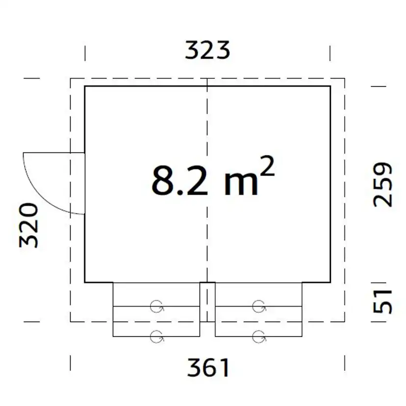 Kiosk Palmako Stella 8,4 m2
