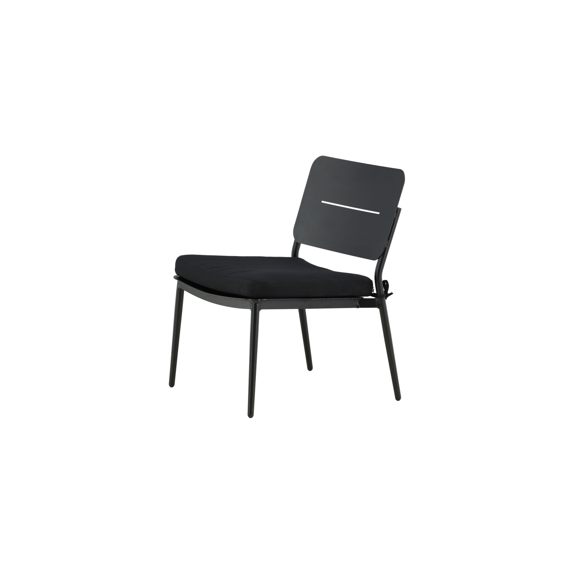 Lina lounge Chair - Black / Black Cushion Svart