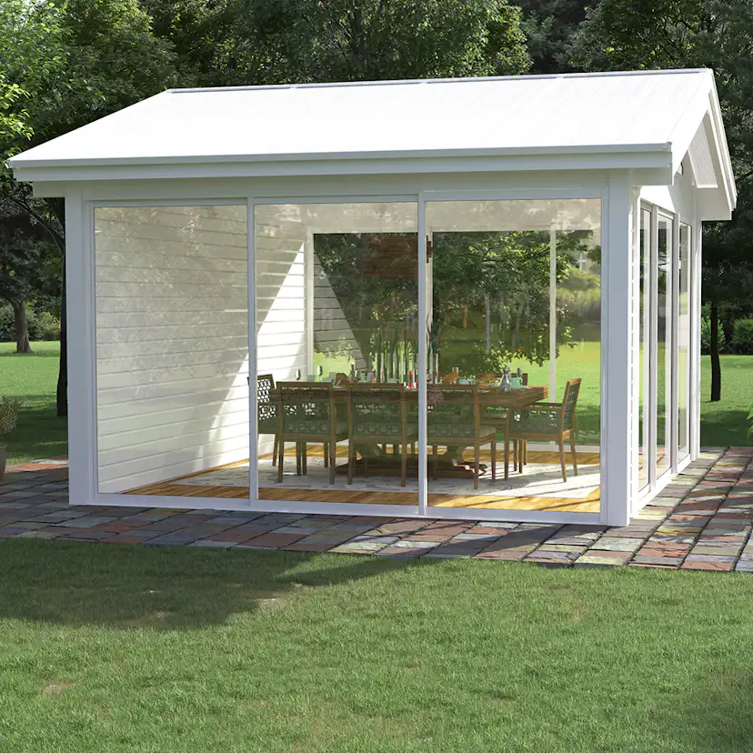 Komplett Fristående Uterum Landskap Glittra Året Runt 15 kvm