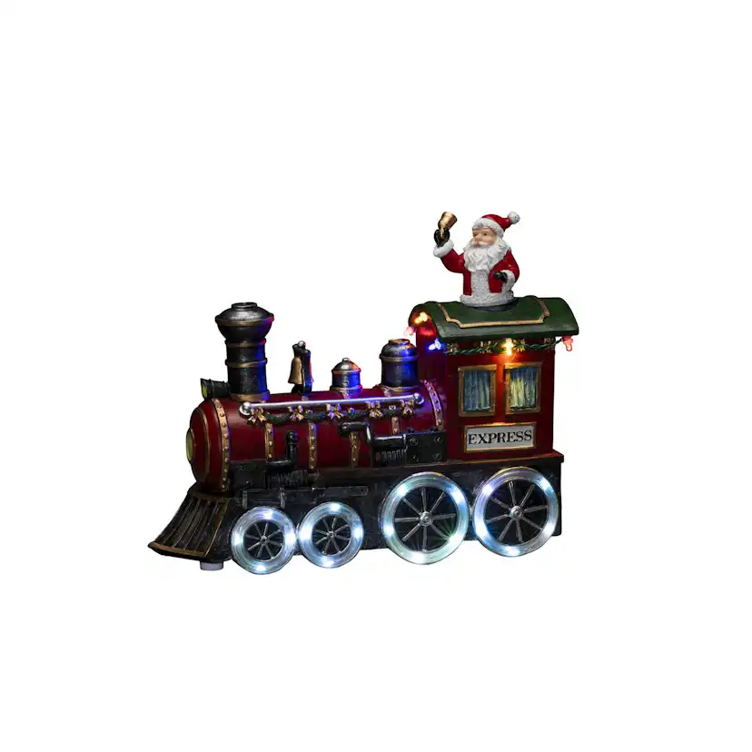 Julby Gnosjö Konstsmide B/O Mekanisk LED Lok med Tomte