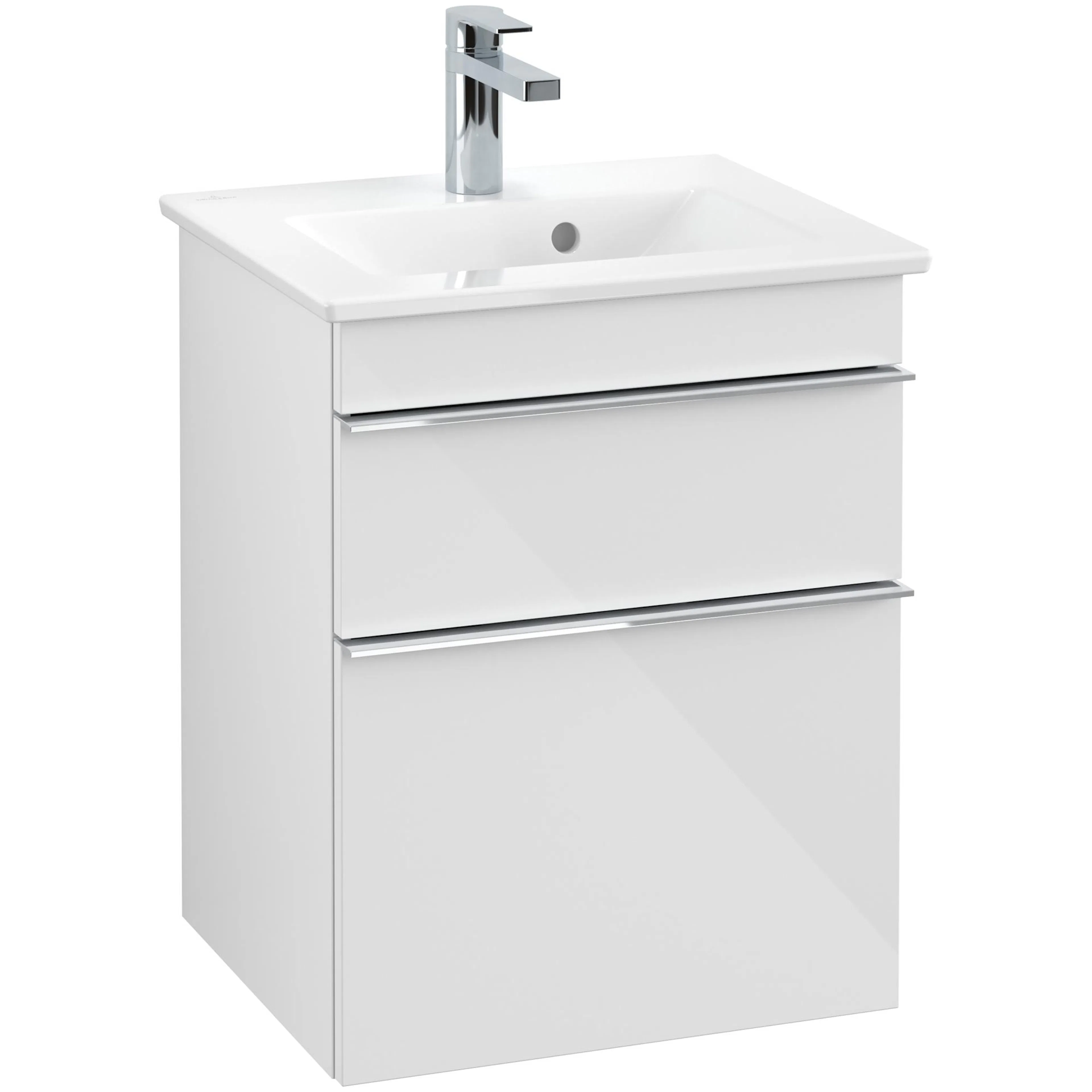 Tvättställsskåp Villeroy & Boch Venticello A92201DH Vit Högblank, Handtag: Krom, B: 466 mm