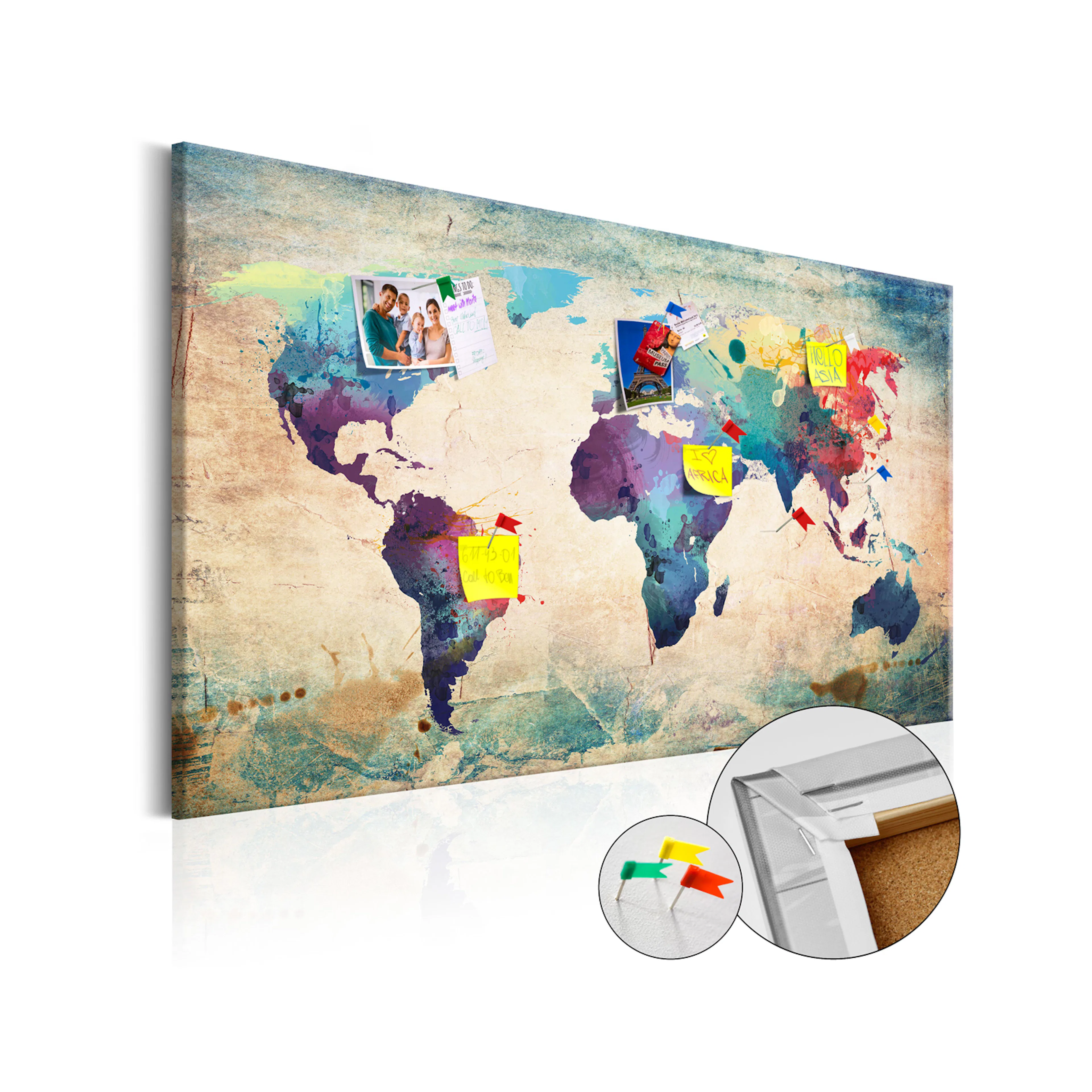 Anslagstavla Arkiio Colorful World Map