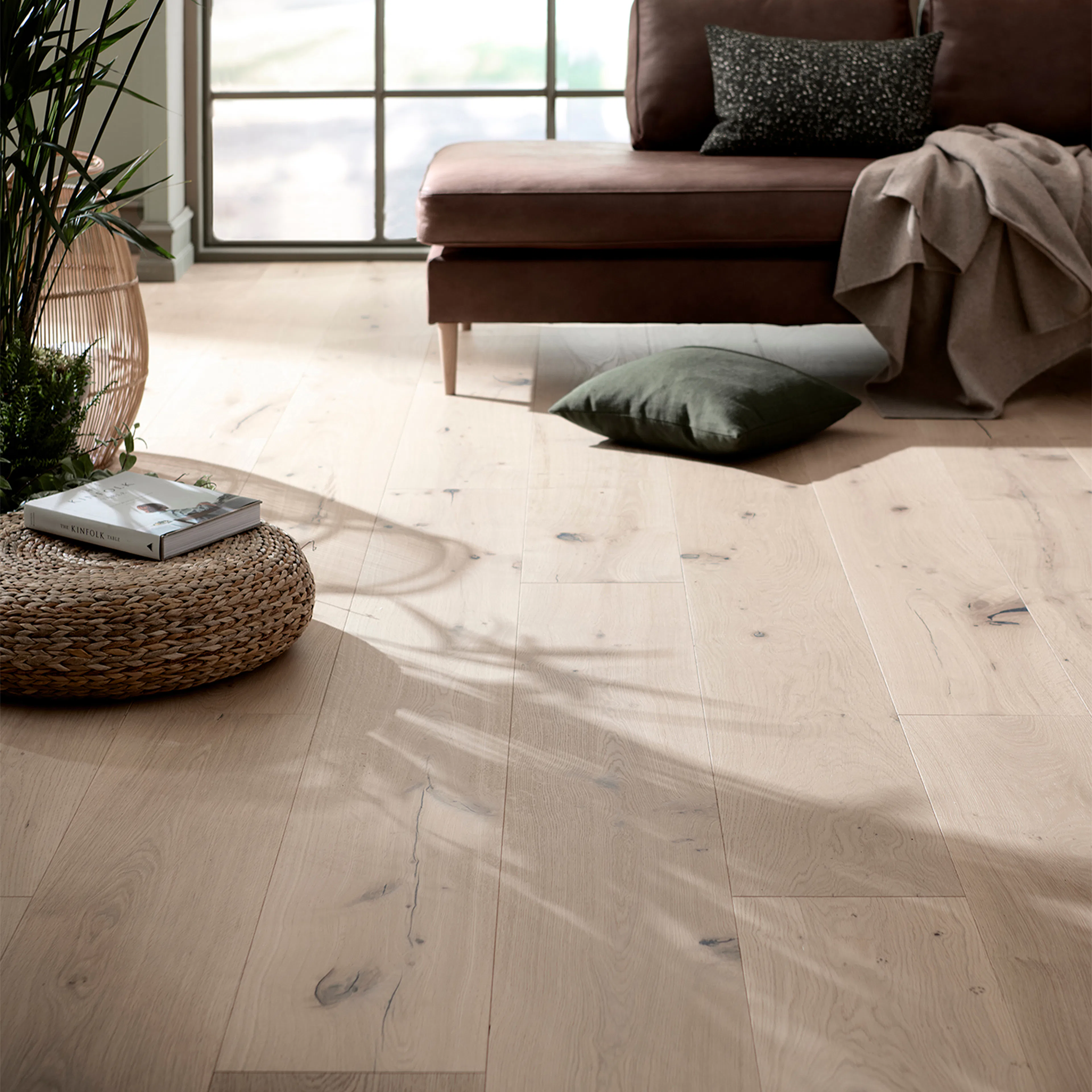 Parkettgolv Nordic Floor Grand Country Ek Vit Mattlack 1-Stav