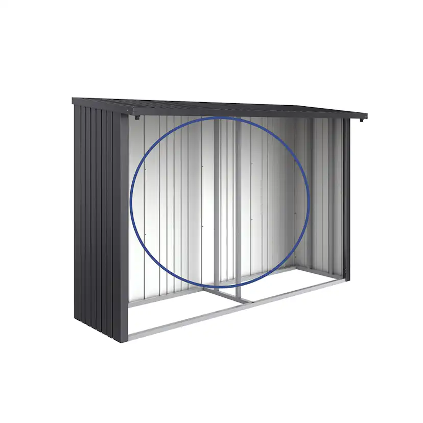 Bakvägg Biohort till WoodStock 300 Metallic Mörkgrå