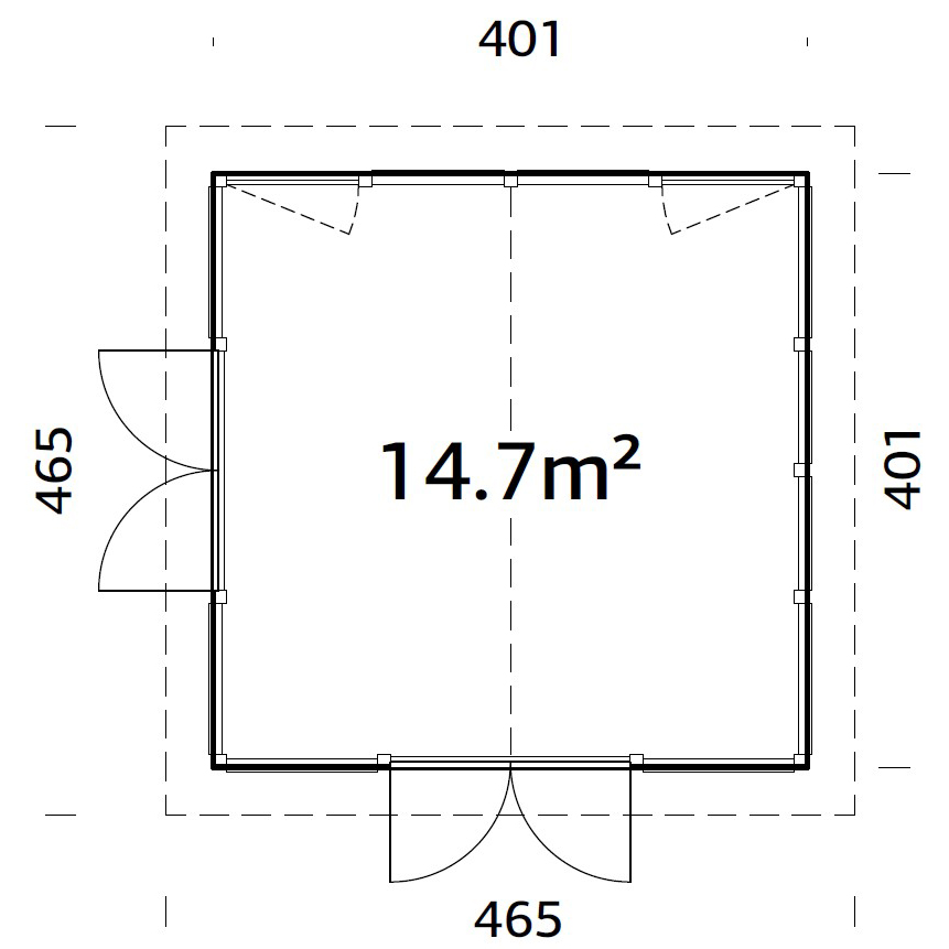 Isabella 14.7 m2 WTDIP Impregnerad transparent