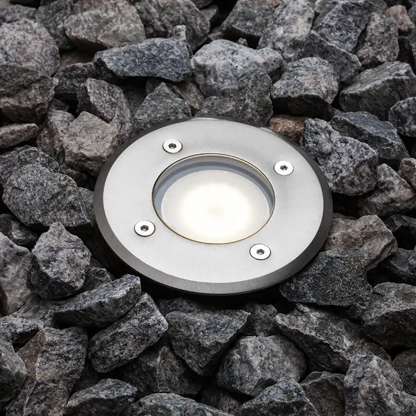 Markbelysning Nordlux Pato Round Rostfritt Stål