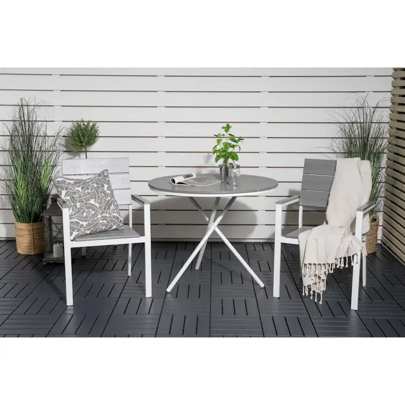 Cafégrupp Venture Home Parma Caféset Rund Ø90 cm med 2 Levels Stolar