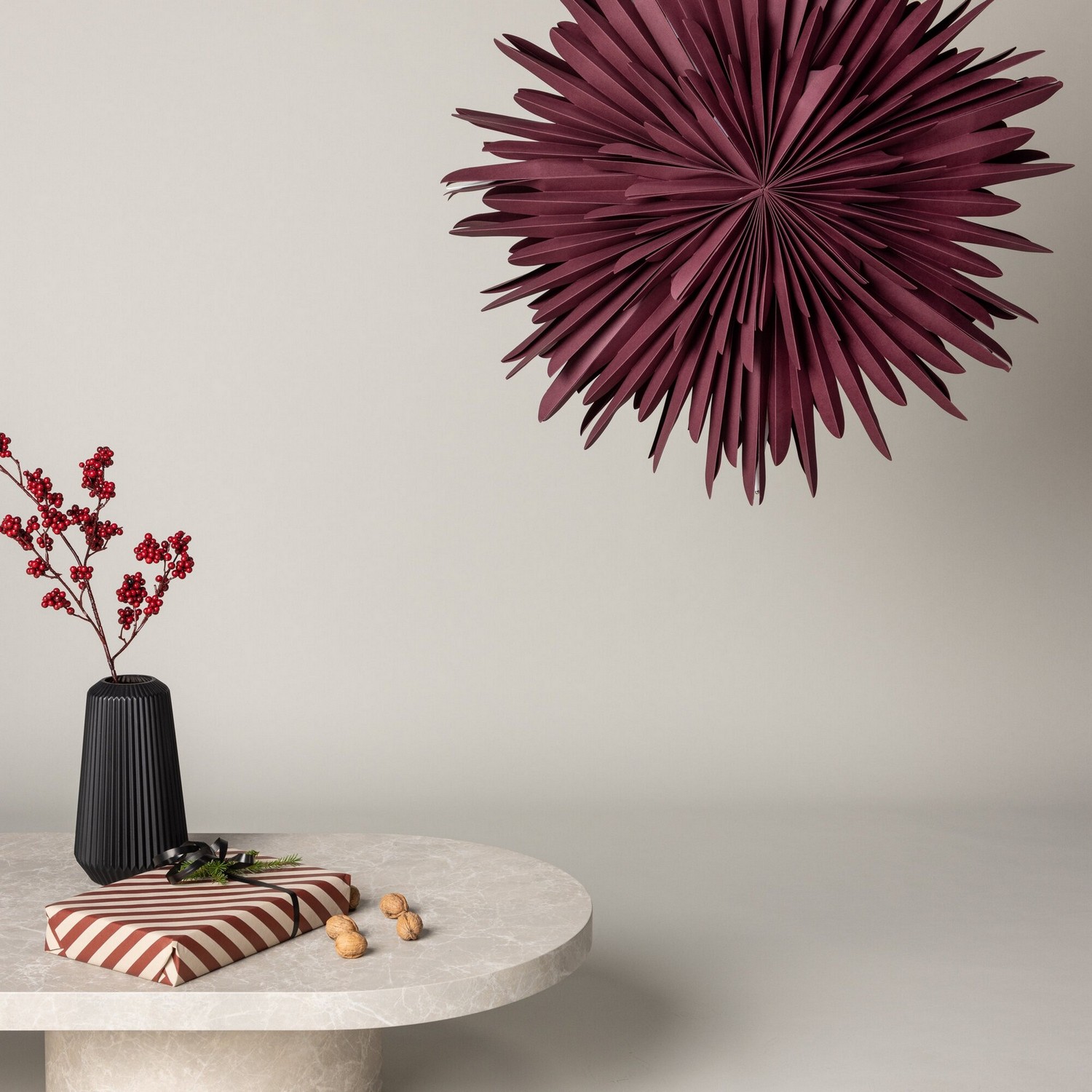 Sälen 80cm Pendant Lamp - Dark red /  Dark red Mörkröd, 80 cm