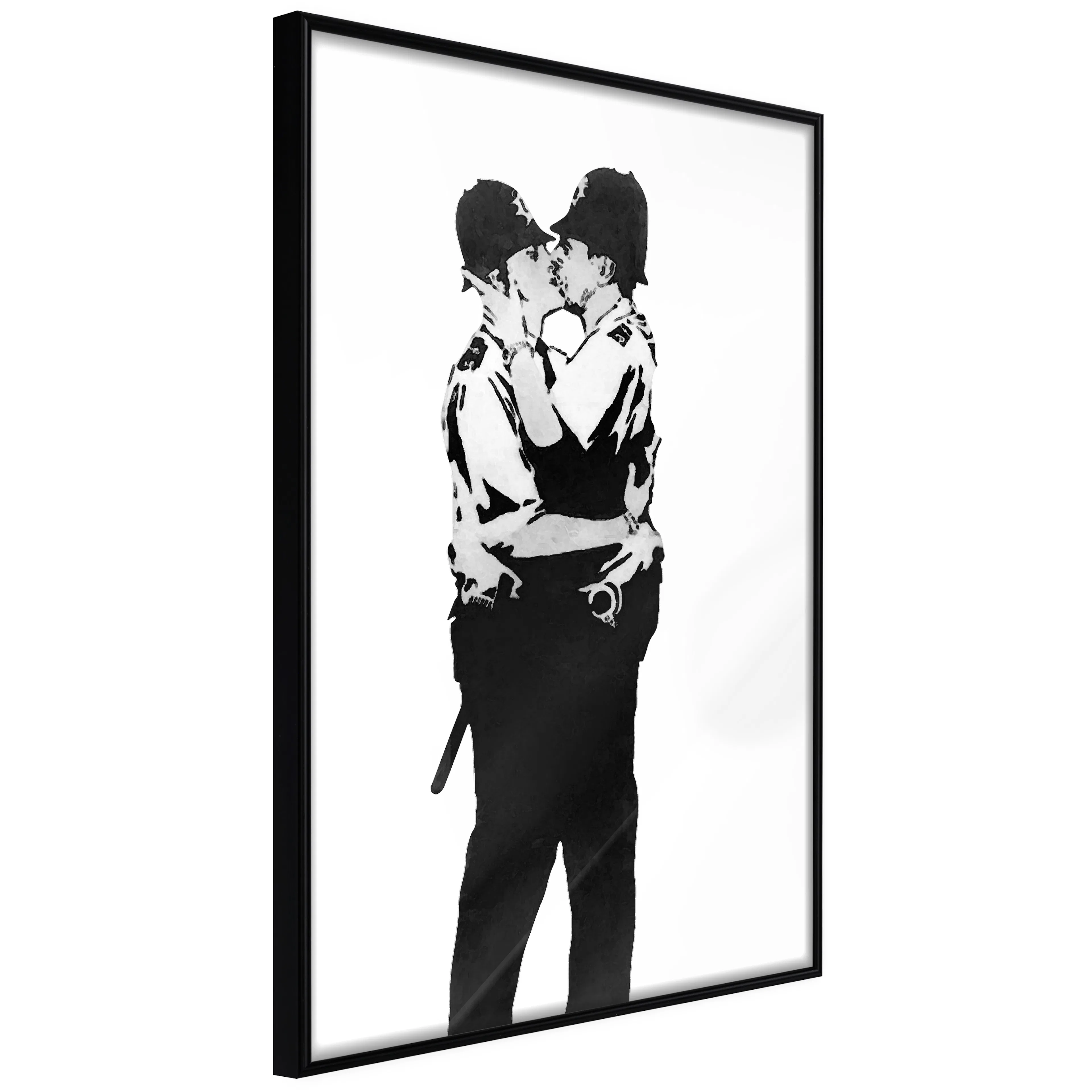 Affisch - Kissing Coppers [Poster] 40x60 Svart ram, 40x60 cm