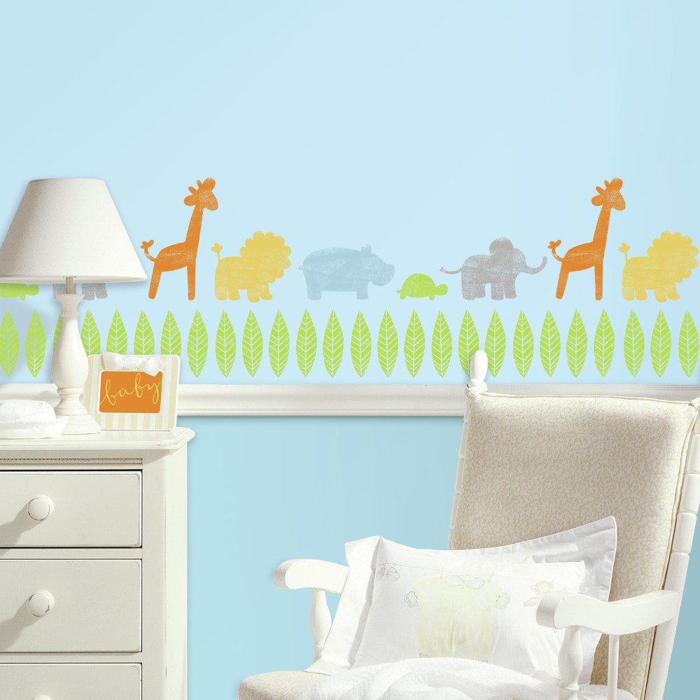 Väggdekor RoomMates Animals on Parade