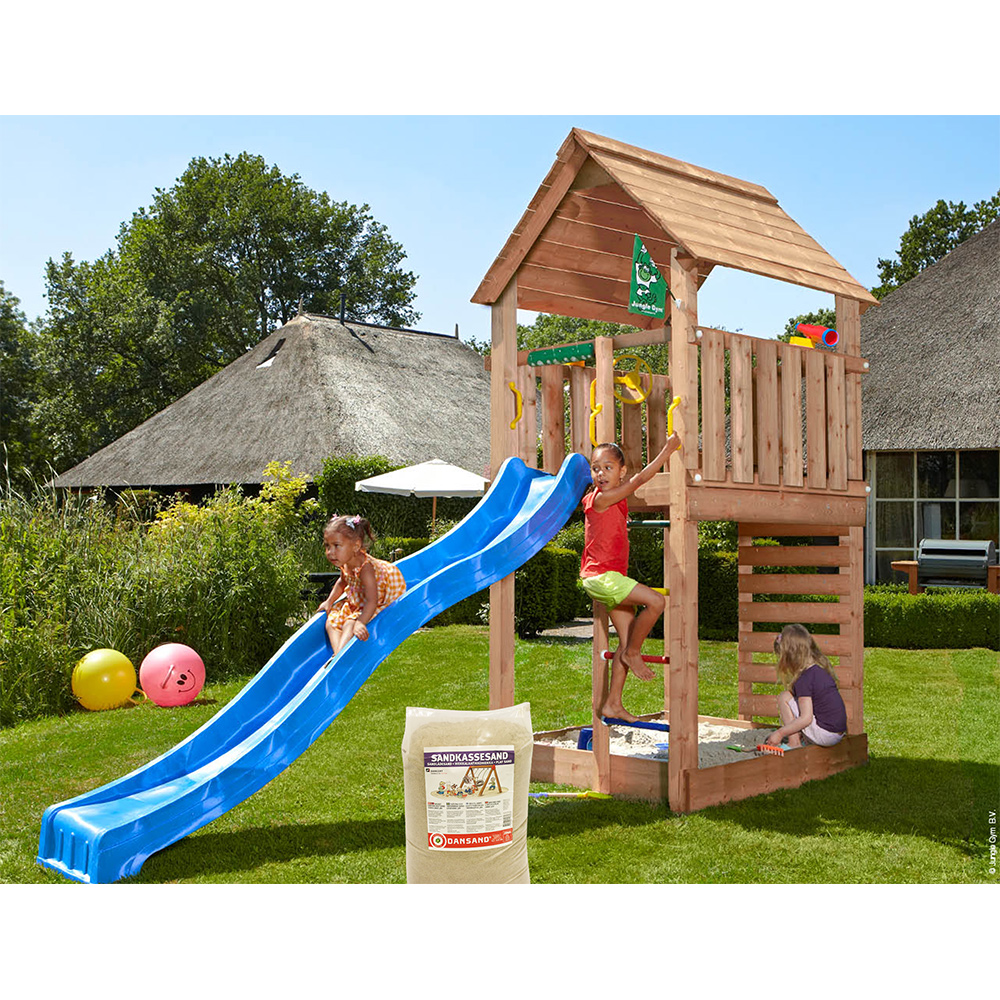 Lektorn Jungle Gym Cabin 2.1 Blå Rutschkana & Sand