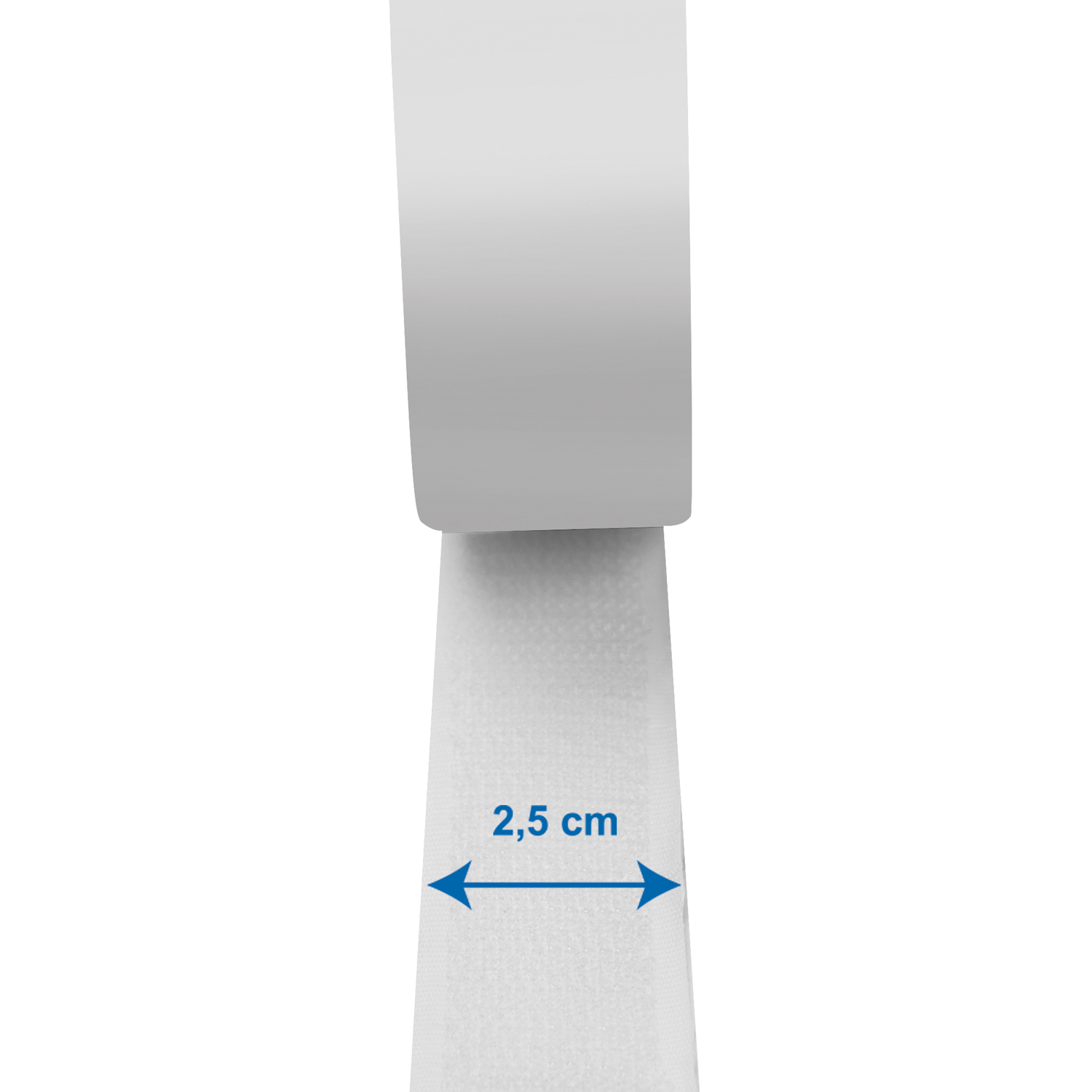 Kardborreband dubbelsidig 25mm 5 meter Vit Vit