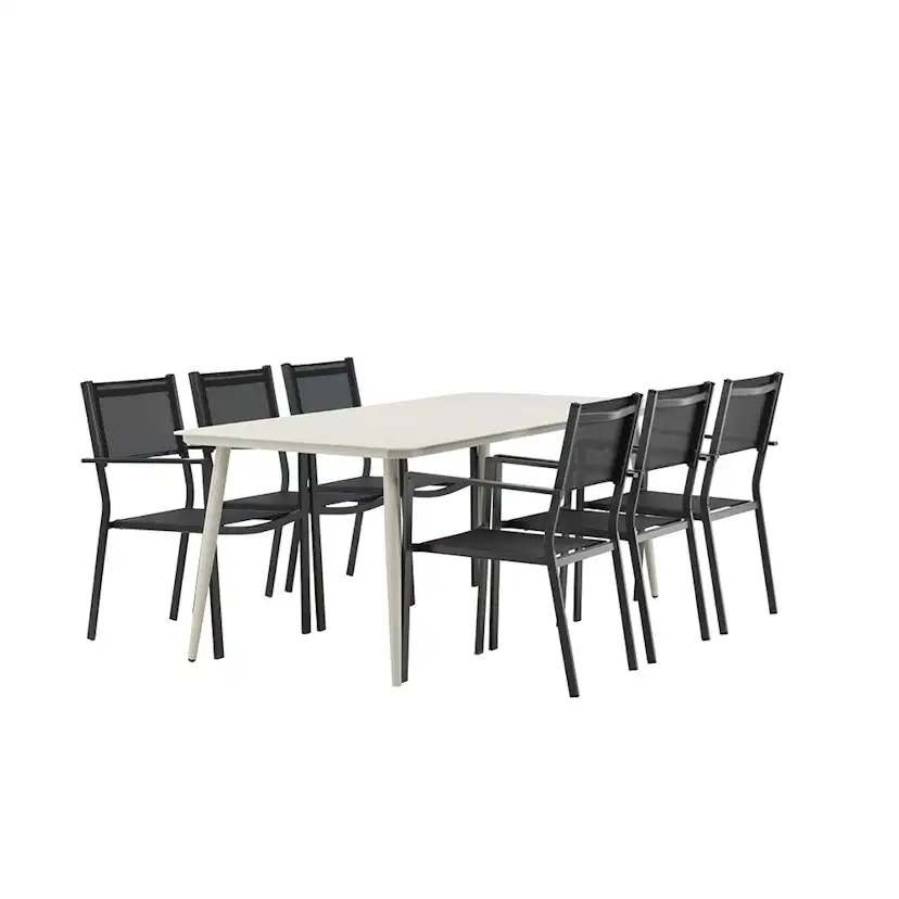 Matgrupp Venture Home Lina med 6 Copacabana Stolar