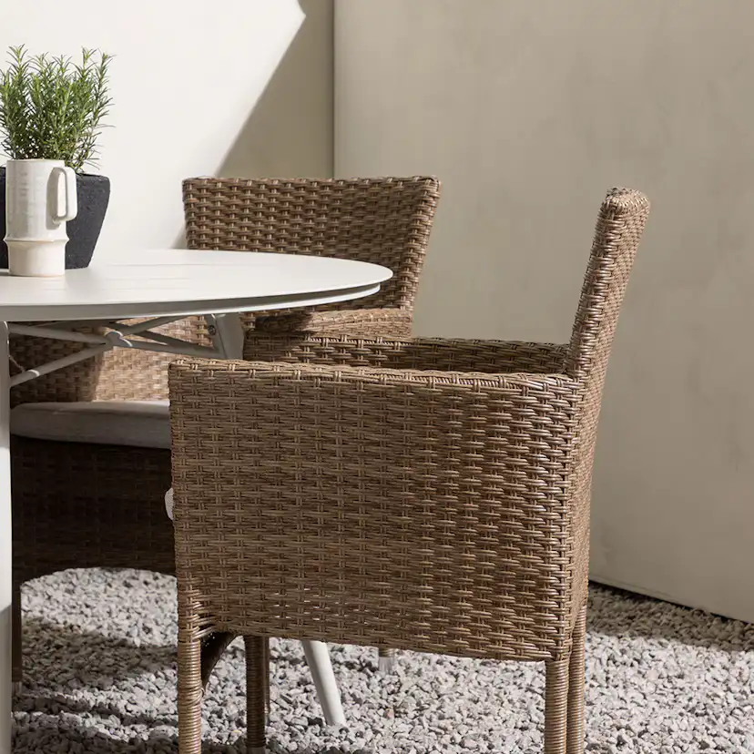 Matgrupp Utomhus Venture Home Lina Bord med 4 Malina Trädgårdsstolar