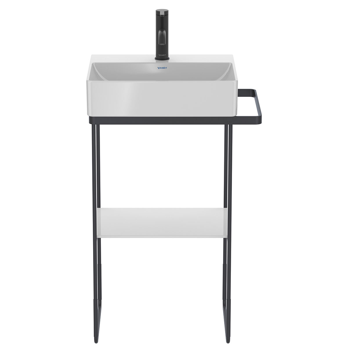 Tvättställ DuraSquare 450 mm, vägghängt BxD: 450x350 mm