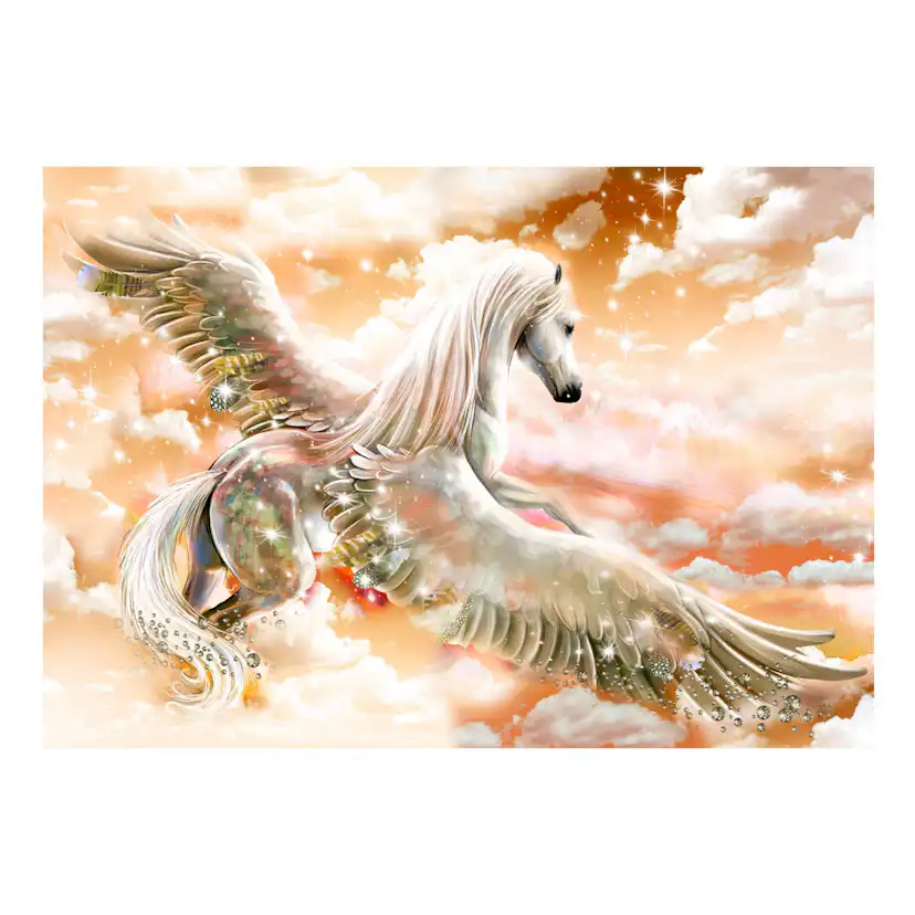 Självhäftande fototapet - Pegasus (Orange) 245x175 Storlek: 245x175 cm