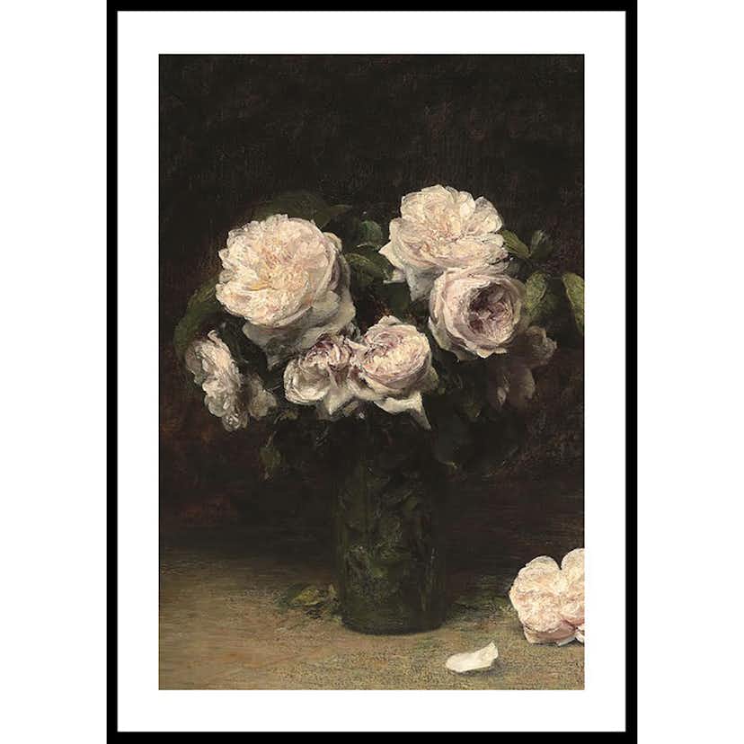 Poster Gallerix Roses Dans Un Verre 1877 By Henri Fantin-Latour