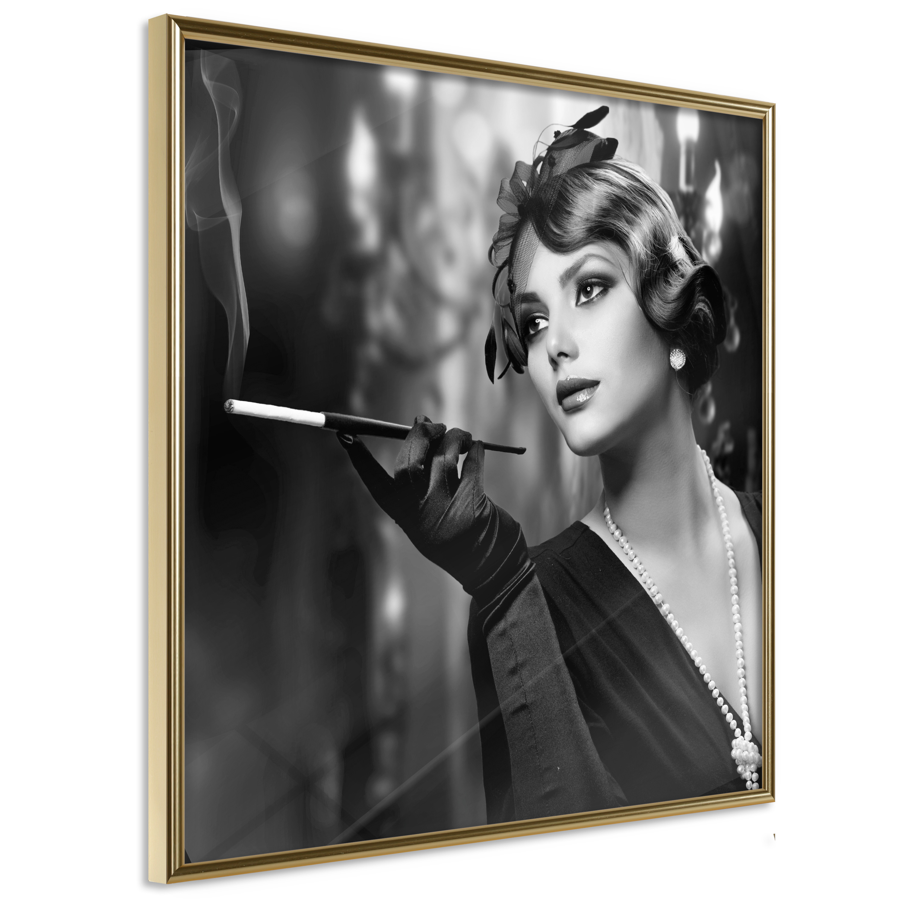 Poster Artgeist Affisch Lady with Cigarette