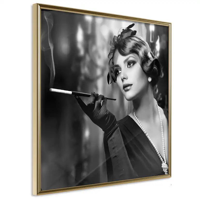 Poster Artgeist Affisch Lady with Cigarette