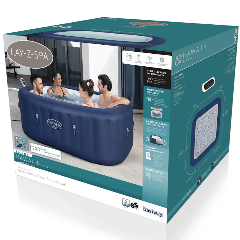 Uppblåsbart Spabad Bestway Lay-Z-Spa® Hawaii EnergySense AirJet 6
