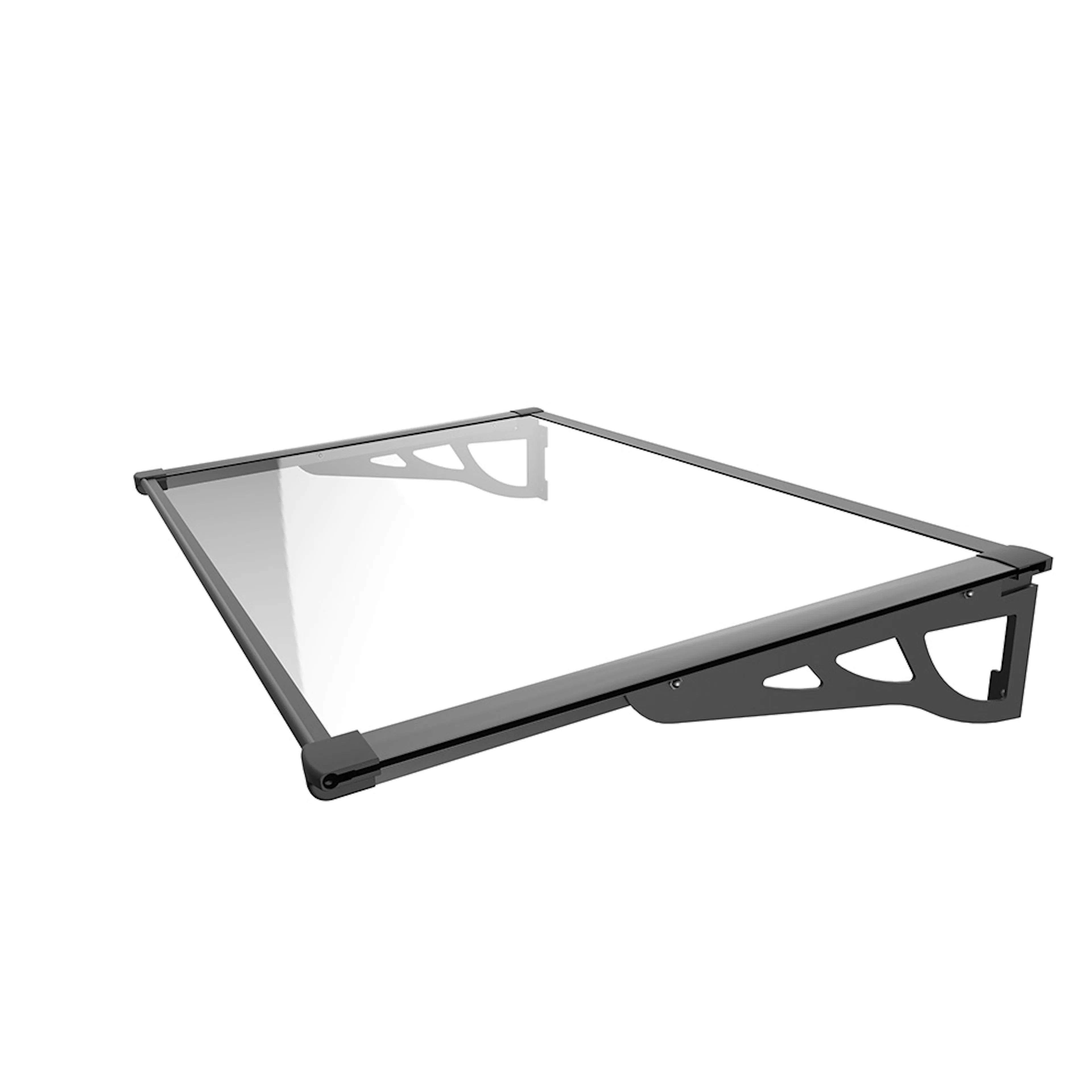 Entrétak Skotte Garden Svart Aluminium Polykarbonat 120x90 cm