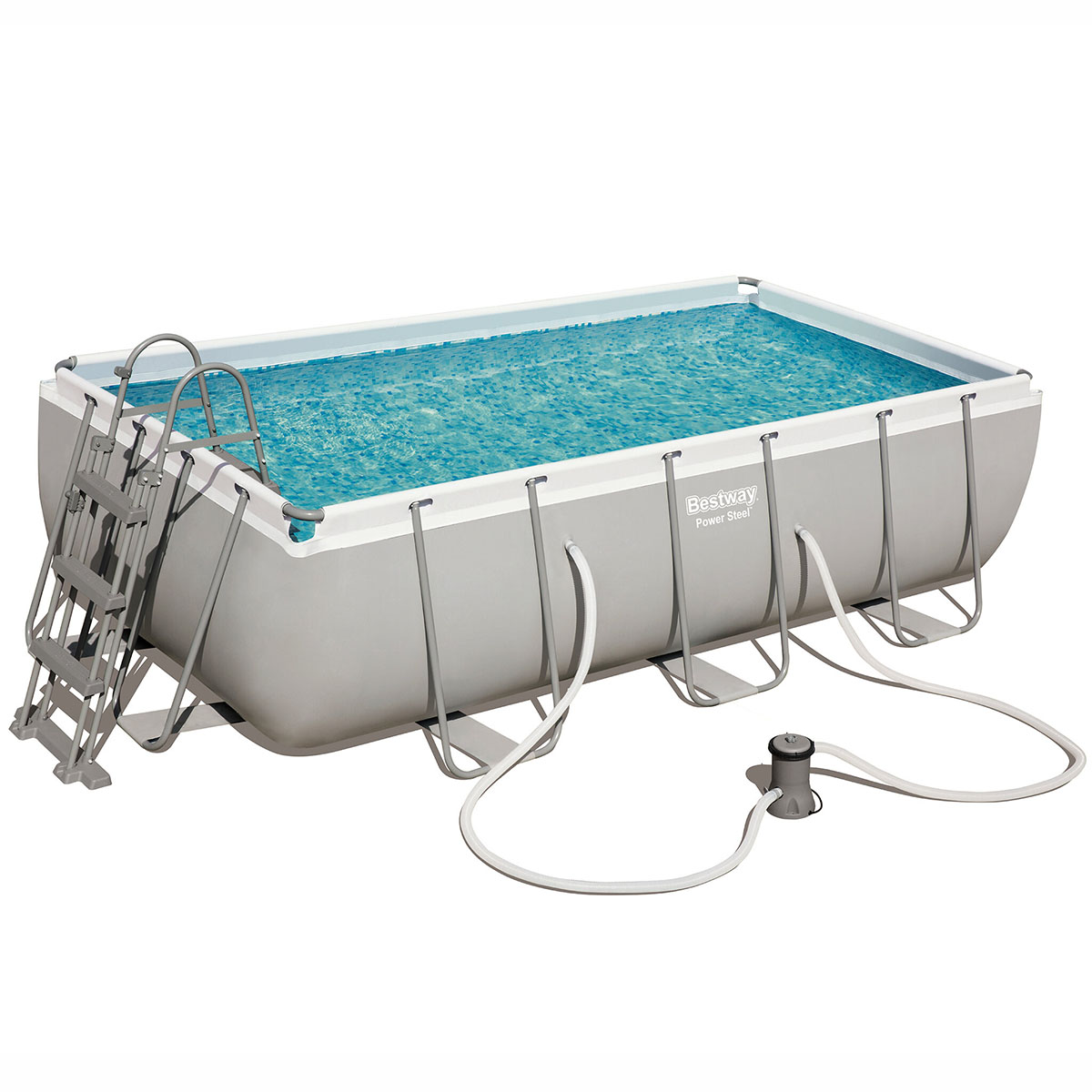 Poolpaket Bestway Power Steel 4,04 x 2,01 m Stålramspool Ovanmark med Filterpump